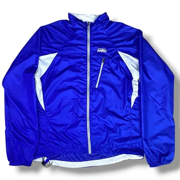 Patagonia Mens Velocity O2 Shell Windbreaker Full Zip Jacket Blue Size M - Picture 1 of 12